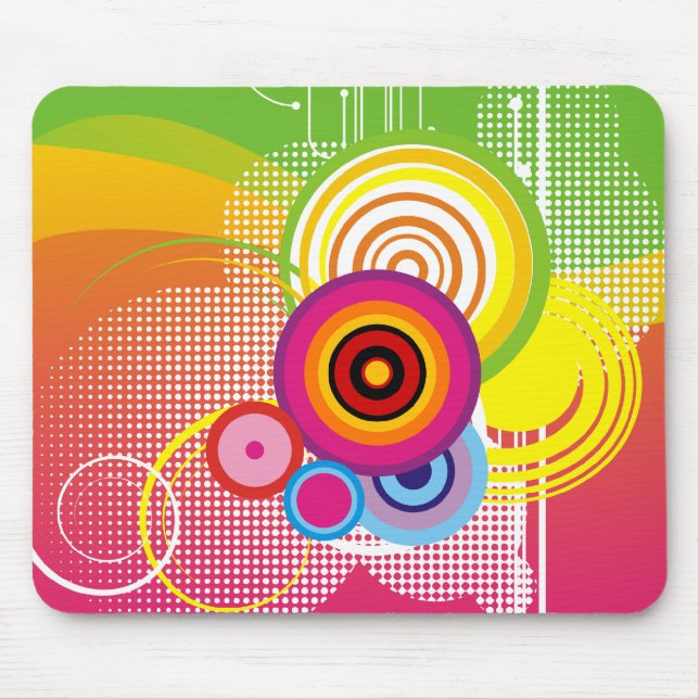 Retro colourful mousepad (Front)