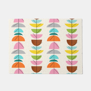 Retro Colourful Nests Door Mat