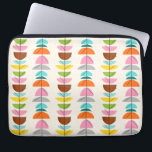 Retro Colourful Nests Laptop Sleeve<br><div class="desc">Feather your nest with this Retro Colourful Nests Laptop Sleeve! The design features a cream background with gold speckles and rows of wonderfully kitschy, colourful semi-circles resting on minimalistic, black branches. The semi-circles resemble fairy tale, bird's nests in shades of light blue, teal, turquoise, orange, pink, yellow, green, grey, and...</div>
