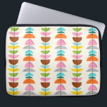Retro Colourful Nests Laptop Sleeve<br><div class="desc">Feather your nest with this Retro Colourful Nests Laptop Sleeve! The design features a cream background with gold speckles and rows of wonderfully kitschy, colourful semi-circles resting on minimalistic, black branches. The semi-circles resemble fairy tale, bird's nests in shades of light blue, teal, turquoise, orange, pink, yellow, green, grey, and...</div>