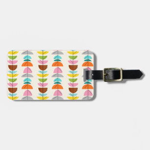 Retro Colourful Nests Luggage Tag