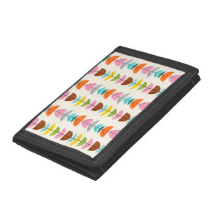 Retro Colourful Nests Nylon Wallet