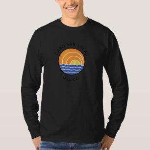 Retro Colourful Ocean Sunset Cabo San Lucas Mexico T-Shirt