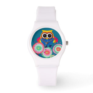 Retro Colourful Owl Watch