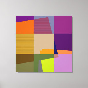 Retro Colourful Pop Art 3 Wrapped Canvas