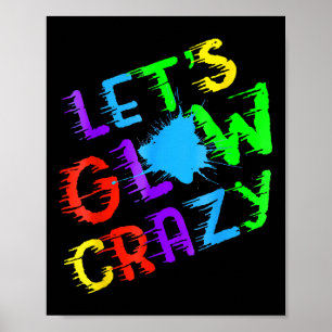 Retro Colourful Quote Glowing Party 80s Group Team Poster