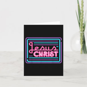 Retro Colourful Quote Jesus Christ Basic Christian Card