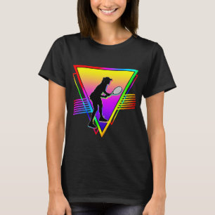 Retro Colourful Rainbow Tennis Women's Player T-Shirt