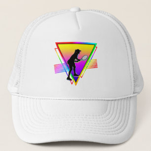 Retro Colourful Rainbow Tennis Women's Player  Trucker Hat