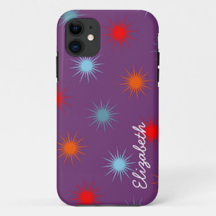Retro Colourful Star Modern Geometric Pattern 3 iPhone 11 Case