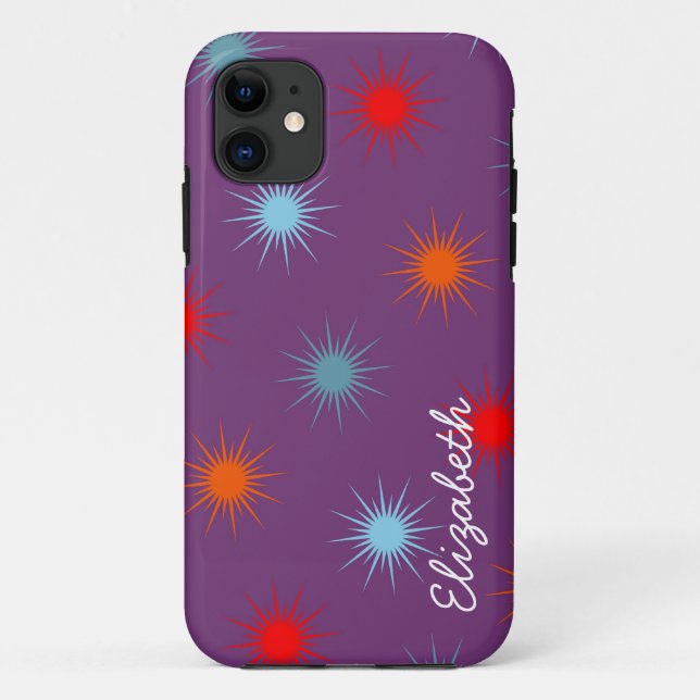 Retro Colourful Star Modern Geometric Pattern 3 Case-Mate iPhone Case (Back)