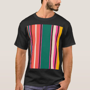 Retro colourful stripes, abstract background T-Shirt