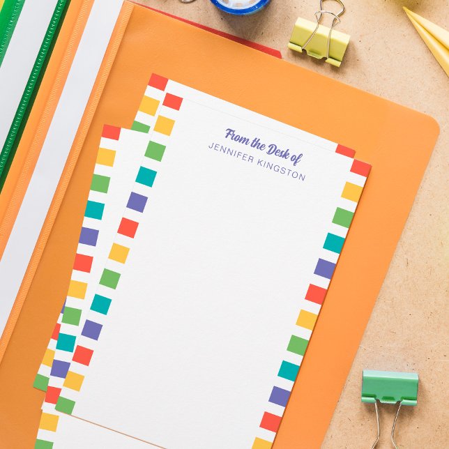 Retro Colourful Stripes From the Desk of Stationery (Creator Uploaded)