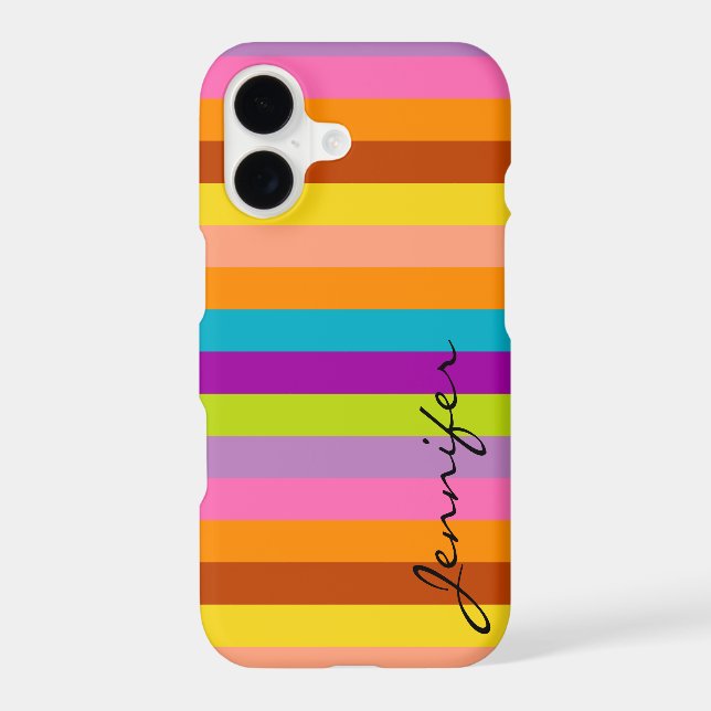 Retro Colourful Stripes Pattern #22 (Back)