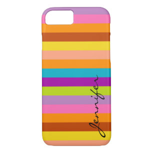 Retro Colourful Stripes Pattern #22 iPhone 8/7 Case