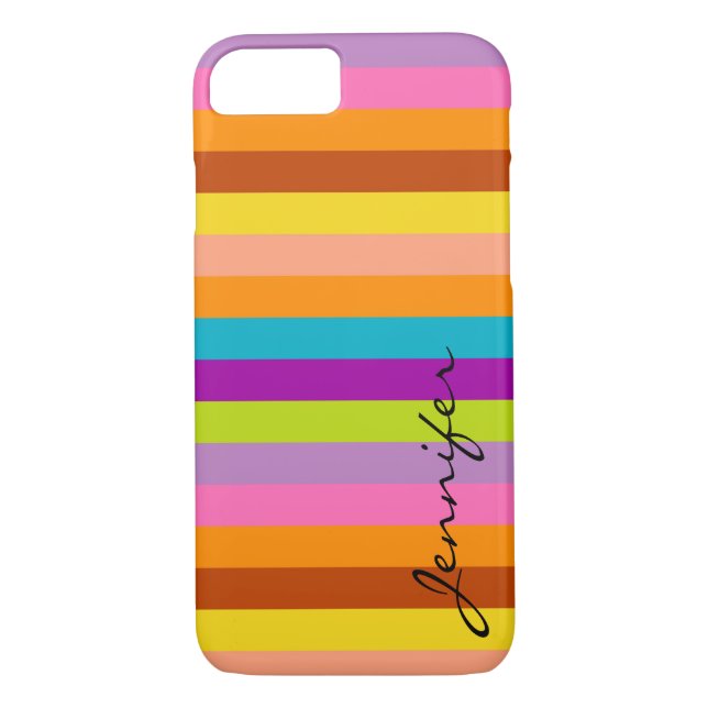 Retro Colourful Stripes Pattern #22 Case-Mate iPhone Case (Back)