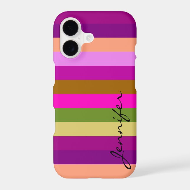 Retro Colourful Stripes Pattern #30 (Back)