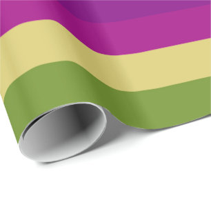 Retro Colourful Stripes Pattern #30 Wrapping Paper