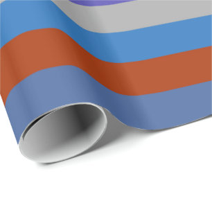 Retro Colourful Stripes Pattern #38 Wrapping Paper
