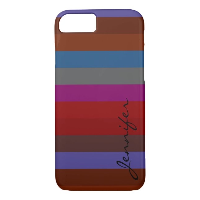 Retro Colourful Stripes Pattern #42 Case-Mate iPhone Case (Back)