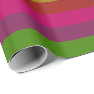 Retro Colourful Stripes Pattern #47 Wrapping Paper