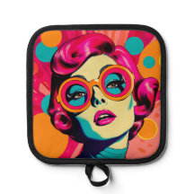 Retro colourful style, colourful woman