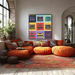 Retro Colourful Typewriter Pop Art Grid Print<br><div class="desc">Bring a burst of creativity and nostalgia into any space with this retro-inspired pop art grid featuring colourful typewriters. The vibrant colours and iconic grid format make this artwork perfect for lovers of vintage aesthetics and pop culture. Ideal for adding a lively, retro vibe to home or office decor, this...</div>