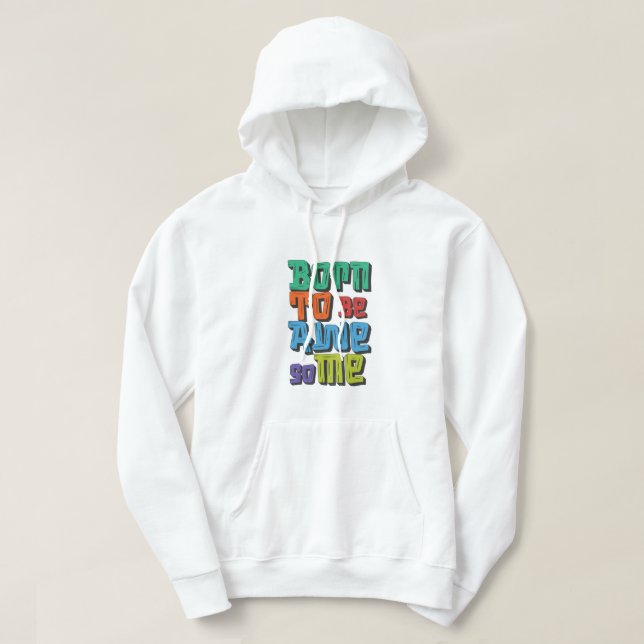 Retro Colourful Typography Hoodie (Design Front)