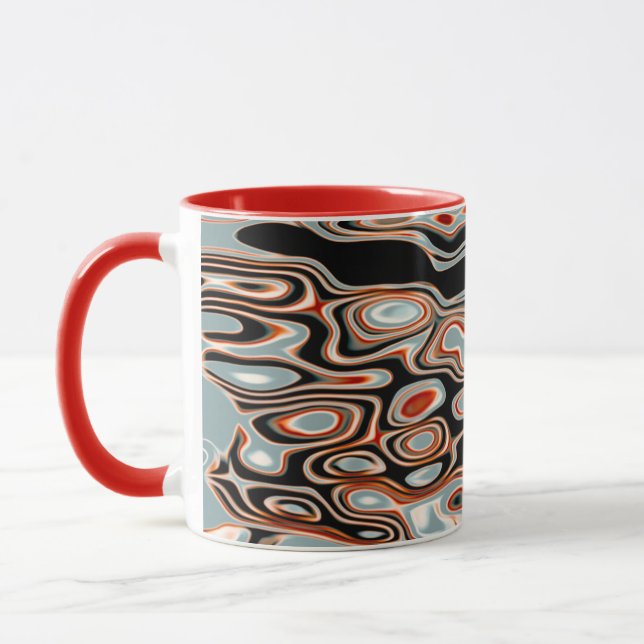  Retro Colourful Water Abstract Pattern Mug (Left)