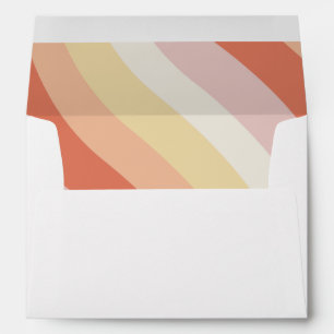 Retro Colourful Wedding Envelope
