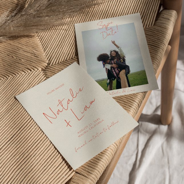 Retro Colourful Whimsical Funky Fun Unique Wedding Save The Date (Creator Uploaded)