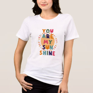 Retro Colourful You Are My Sunshine Boho Tri-Blend Shirt
