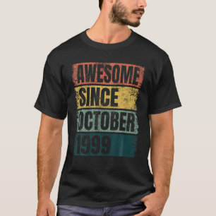 Retro Colours 21St Birthday Gift Awesome Since Oct T-Shirt