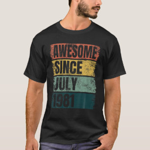 Retro Colours 40Th Birthday Men Women Awesome Sinc T-Shirt