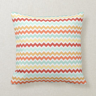 Retro Colours Chevron Decorative Pillow