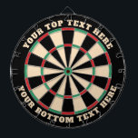 Retro Colours Classic Dartboard with Custom Text<br><div class="desc">Dartboard with retro classic colours and two custom text areas. You can easily change every colour clicking on customise button.</div>