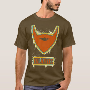 Retro colours in urban street art style beard for  T-Shirt