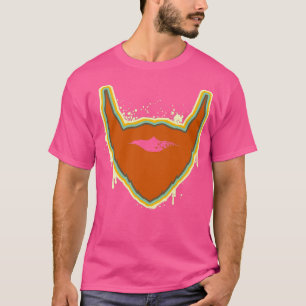 Retro colours in urban street art style beard T-Shirt