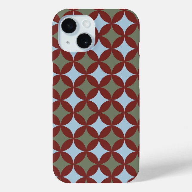 Retro Colours Mid Century Modern Circles Case-Mate iPhone Case (Back)