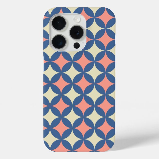Retro Colours Mid Century Modern Circles Case-Mate iPhone Case (Back)