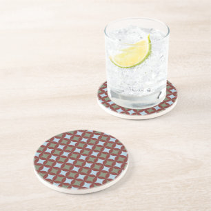 Retro Colours Mid Century Modern Circles Coaster