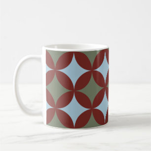 Retro Colours Mid Century Modern Circles Coffee Mug