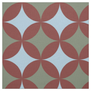 Retro Colours Mid Century Modern Circles Fabric