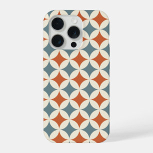 Retro Colours Mid Century Modern Circles iPhone 15 Pro Case