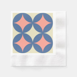 Retro Colours Mid Century Modern Circles Napkin