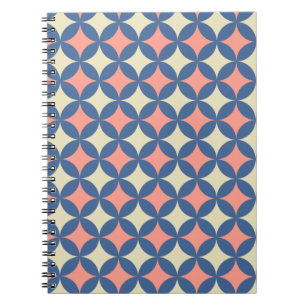 Retro Colours Mid Century Modern Circles Notebook