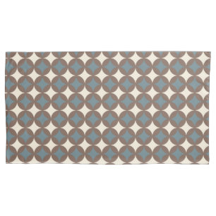 Retro Colours Mid Century Modern Circles Pillowcase