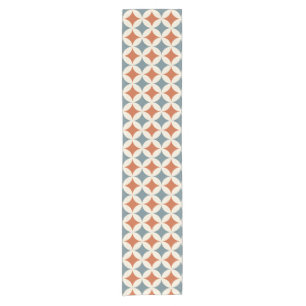 Retro Colours Mid Century Modern Circles Short Table Runner