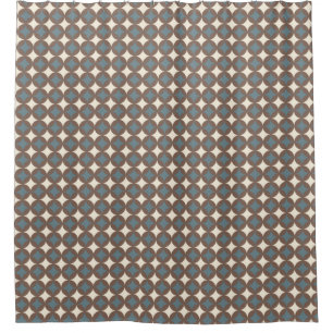 Retro Colours Mid Century Modern Circles Shower Curtain