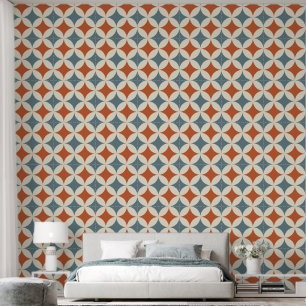 Retro Colours Mid Century Modern Circles Wallpaper